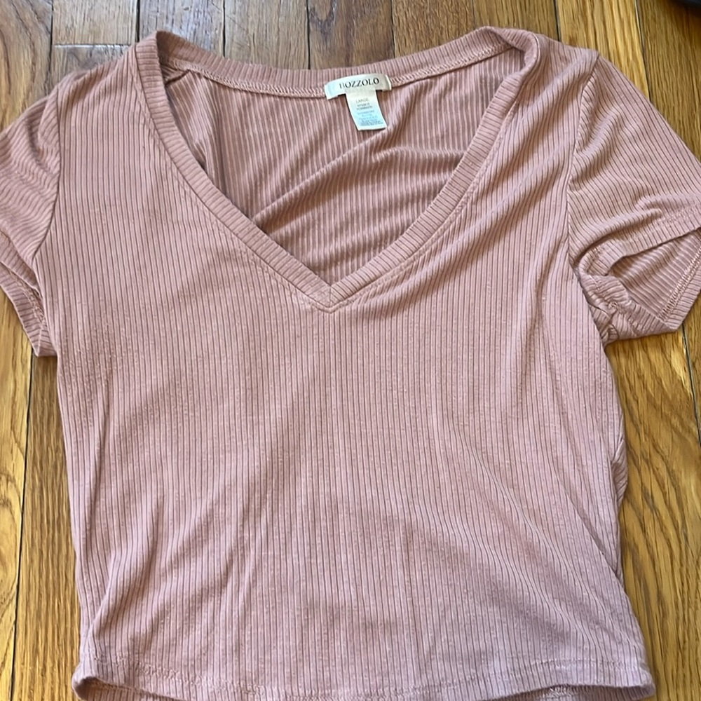 pink crop top